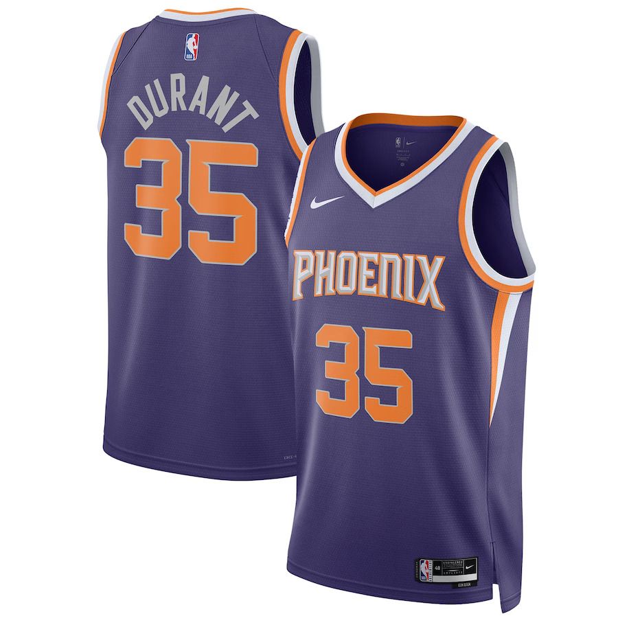 Men Phoenix Suns #35 Kevin Durant Nike Purple Icon Edition 2022-23 Swingman NBA Jersey->youth nba jersey->Youth Jersey